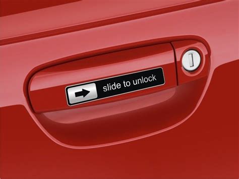 Pair Slide To Unlock Vinyl Decals Funny Car Door Handle Stickers
