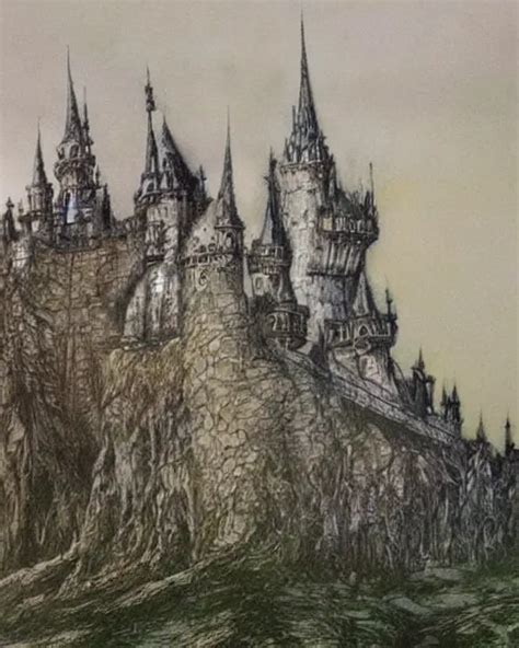 Beautiful Concept Art Of A Fantasy Castle By Alan Lee Stable Diffusion