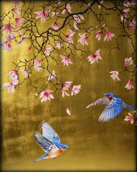 Ruth Winding Gold Leaf Art Wall Art Designs Gold Leaf Painting