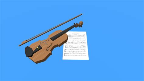 violin 3d model by alexander prokopchuk szxz [54f8528] sketchfab