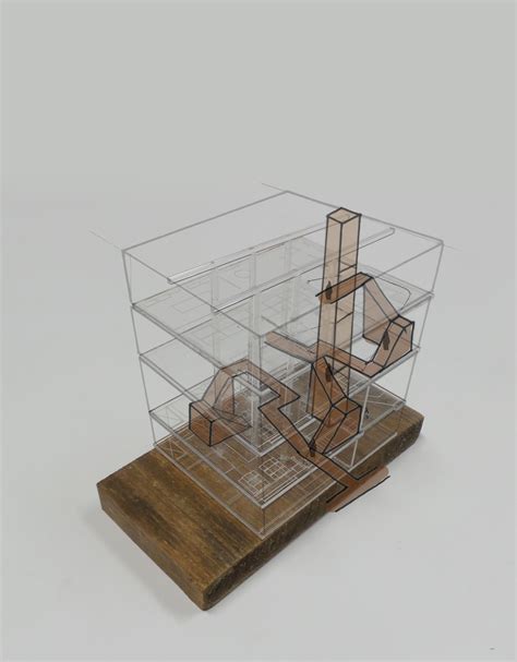 Circulation Of Space Through Existing Building Acrylic Model Laser