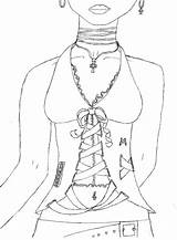 Corset Coloring Template Line sketch template