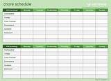 Pictures of Schedule Chart Template