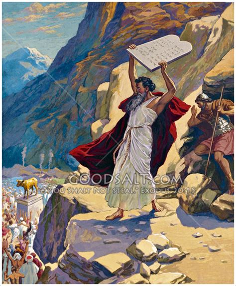 Moses Breaks The Table Laws Bible Images Bible Pictures Jewish Art