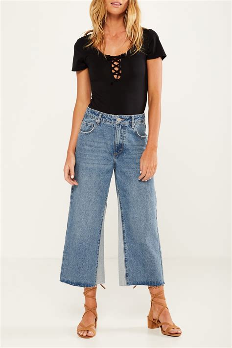 Mid Rise Wide Leg Crop Jean Cropped Jeans Outfit Cropped Jeans
