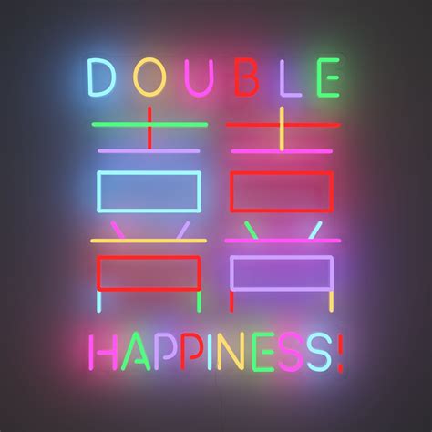 Double Happiness By Emily Eldridge Led Neon Sign