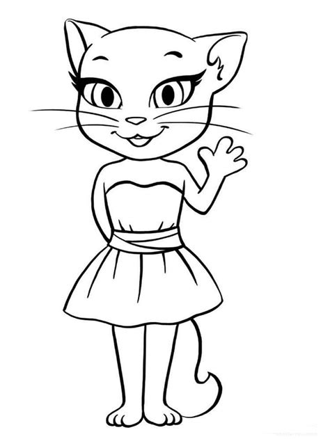 Talking Tom Coloring Pages