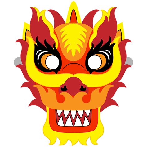 With this in mind i'm sharing today this chinese dragon template for kids crafts. Chinese New Year Dragon Mask Template | Free Printable ...
