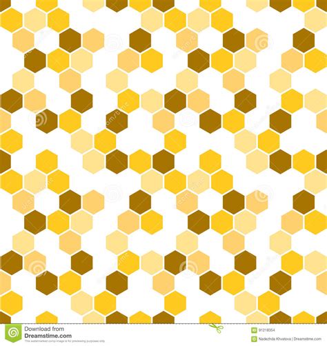 Honeycomb Vector Pattern For Design Textiles And Backgrounds