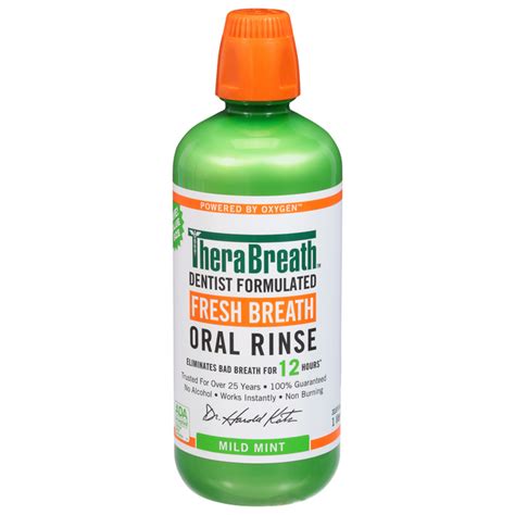 save on therabreath fresh breath oral rinse mild mint order online delivery stop and shop