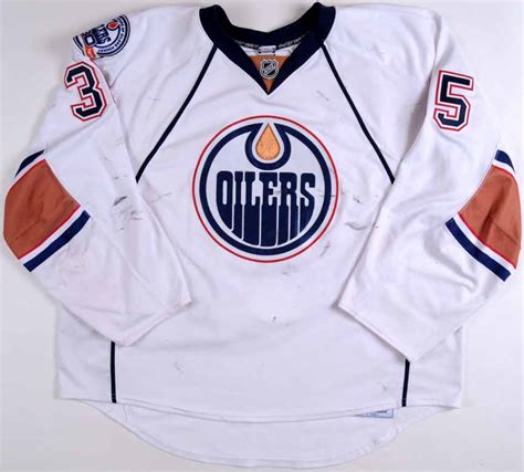 As nahreman issa reports, edmonton oilers fans are raring for stanley cup playoffs game 1. 2008-09 Dwayne Roloson Edmonton Oilers Game Worn Jersey ...