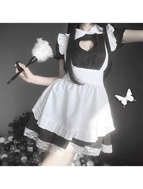 buy yomorio french maid uniform sexy cat cosplay lingerie costume cute keyhole nightwear
