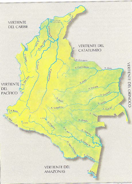 Miscursos3 Mapa Hidrográfico De Colombia