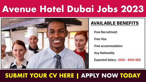 Avenue Hotel Dubai Job Vacancy 2023 Urgent Recruitment