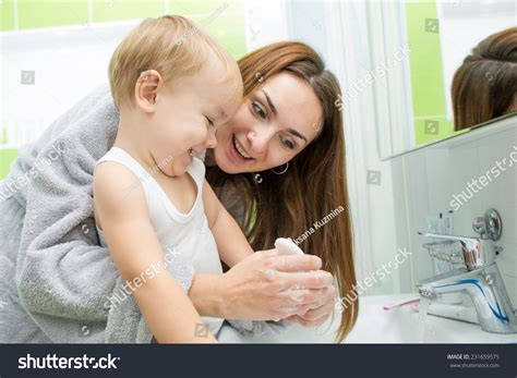 Mom And Son Bathroom Images Stock Photos Vectors Shutterstock