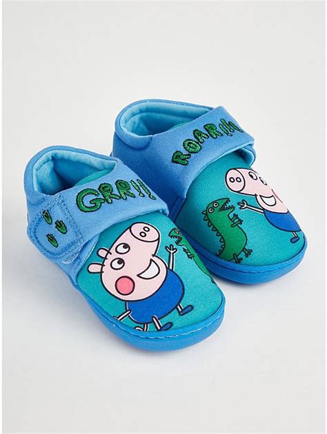Peppa Pig George Pig Blue Cupsole Slippers Kids George At Asda