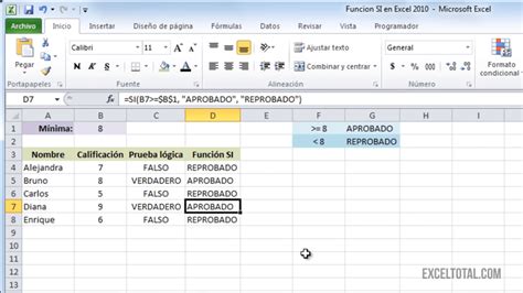 Video tutorial de la función SI en Excel Excel Total