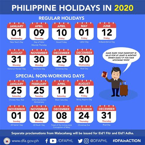 Local Holiday Philippines 2020 Holiyad