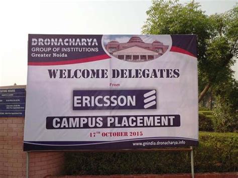 Dronacharya Greater Noida Campus Ericsson Placement Drive