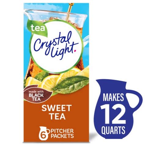 Crystal Light Sweet Tea Sugar Free Powder Drink Mix Pitcher Packets 6