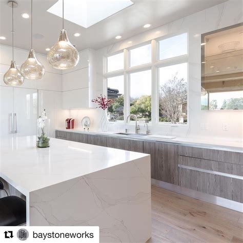 To go contemporary, pair your white cabinets with black hardware. #Repost @baystoneworks ・・・ So elegant and Chic! Loving the Silestone Eternal Calacatta Gold ...