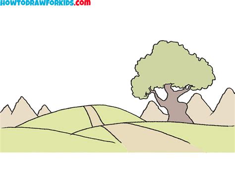 How To Draw A Valley Easy Drawing Tutorial For Kids