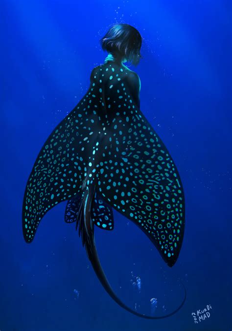 Collaboration Between And Me Cute Ray Merboy Spotted Eagle Ray Used
