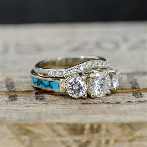 Womens Rings Stone Forge Studios Turquoise Wedding Rings