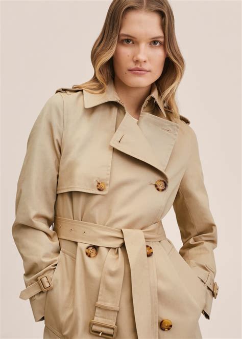 Cotton Classic Trench Coat Women Mango Outlet Usa