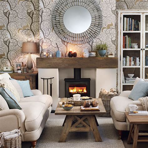 Even small living room ideas can be blended with contemporary amenities and features to derive a classy look. Cosy woodland theme living room | Decorating | Ideal Home