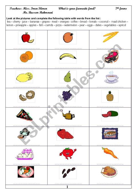english worksheets fruits  vegetables