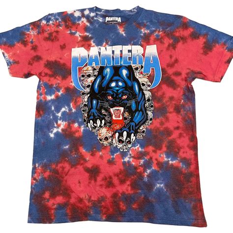 Pantera Unisex T Shirt Panther Dye Wash Tee Shirts Rough Trade