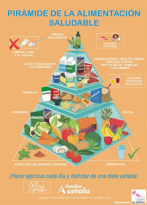 Pirámide De La Alimentación Saludable Sanialergia Alergólogo