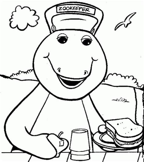 Barney Coloring Pages Free Coloring Home