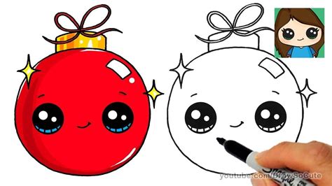 How To Draw A Christmas Ornament Easy And Cute Easy