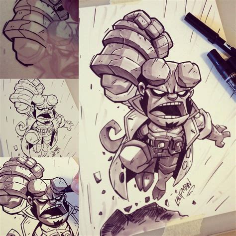 Chibi Hellboy Graffiti Characters Art Drawings Comic Art