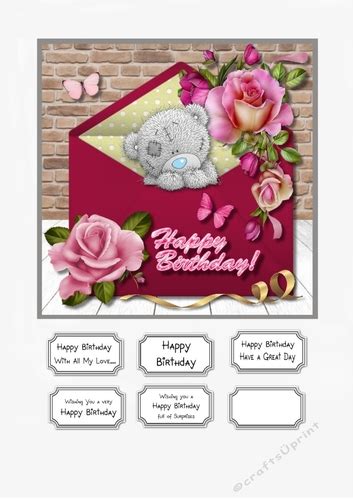 Tatty Teddy And Roses Birthday Cup116870643516 Craftsuprint