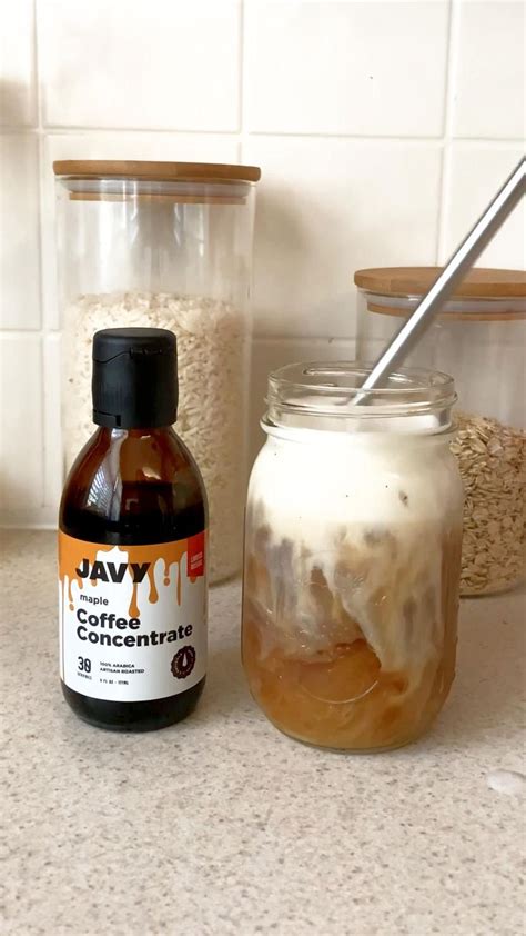 Maple Iced Coffee Recipe Using Javy Coffee Concentrate Ice Coffee