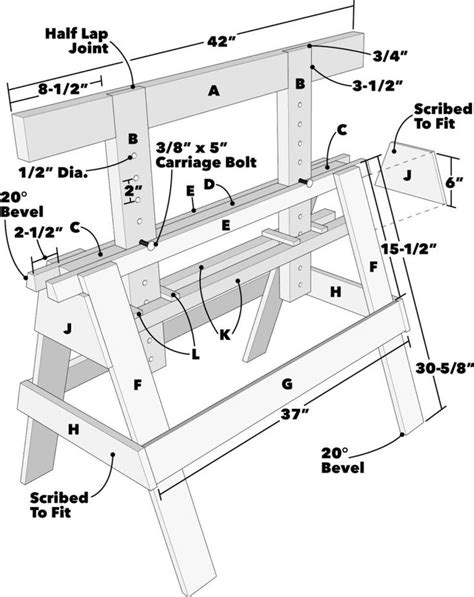 Saturday Morning Workshop How To Build An Adjustable Sawhorse