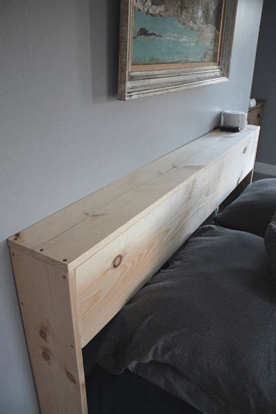 How To Build A Diy Headboard Shelf Our First Homestead