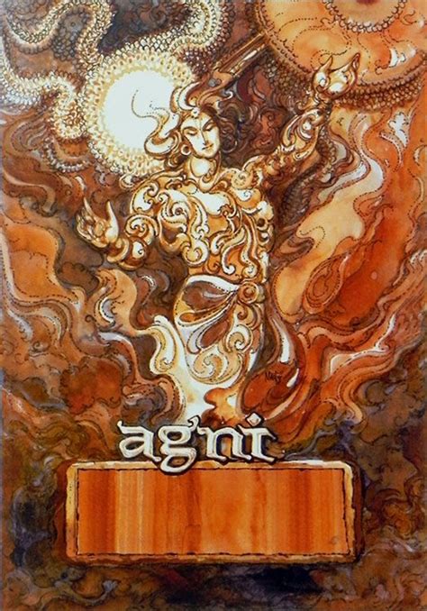 Agni Fire God Poster 1825 X 125 Inches Unframed Hindu Gods