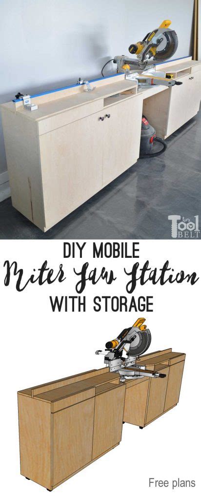 Some of these features are. Mobile Miter Saw Station and Storage - Her Tool Belt