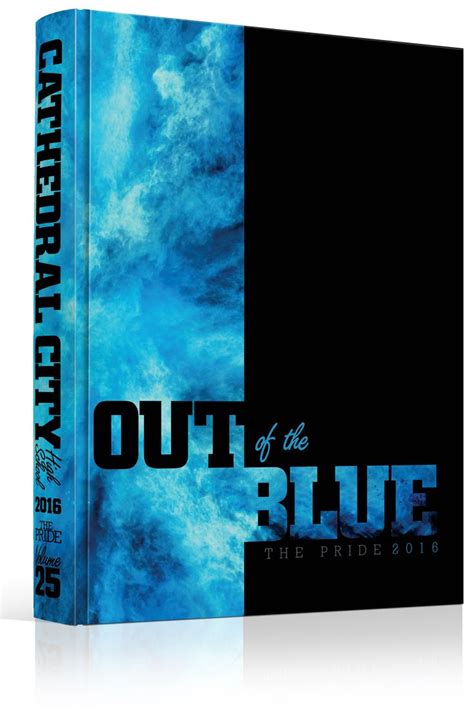 Yearbook Cover - Cathedral City High School - "Out of the Blue" Theme
