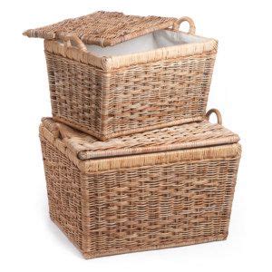 Store extra towels elegantly in wicker laundry baskets with. Lift-off Lid Wicker Storage Basket | Storage baskets ...