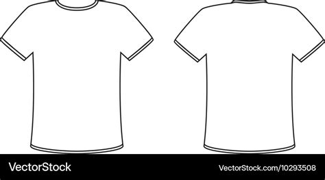 Blank T Shirt Template Front And Back