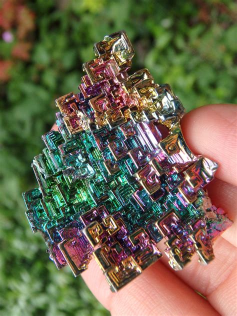 3d Structure Rainbow Bismuth Specimen From Germany