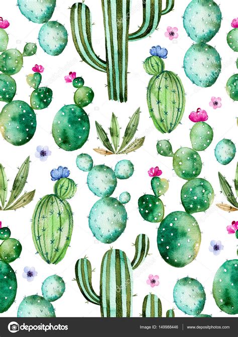Watercolor Handpainted Cactus Plant — Stock Photo