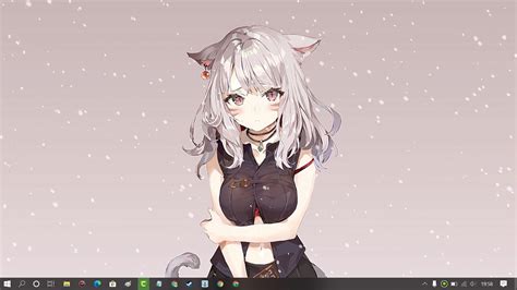 cat girl anime desktop wallpapers top free cat girl anime desktop backgrounds wallpaperaccess