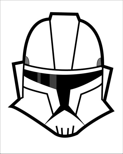 Clone Trooper Helmet Coloring Pages Fan Art Of Phase Ii Pilot Helmet