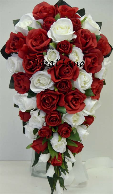 Read about recent events including wedding flowers and event floral design. Wedding bouquet silk red white rose teardrop bouquets ...